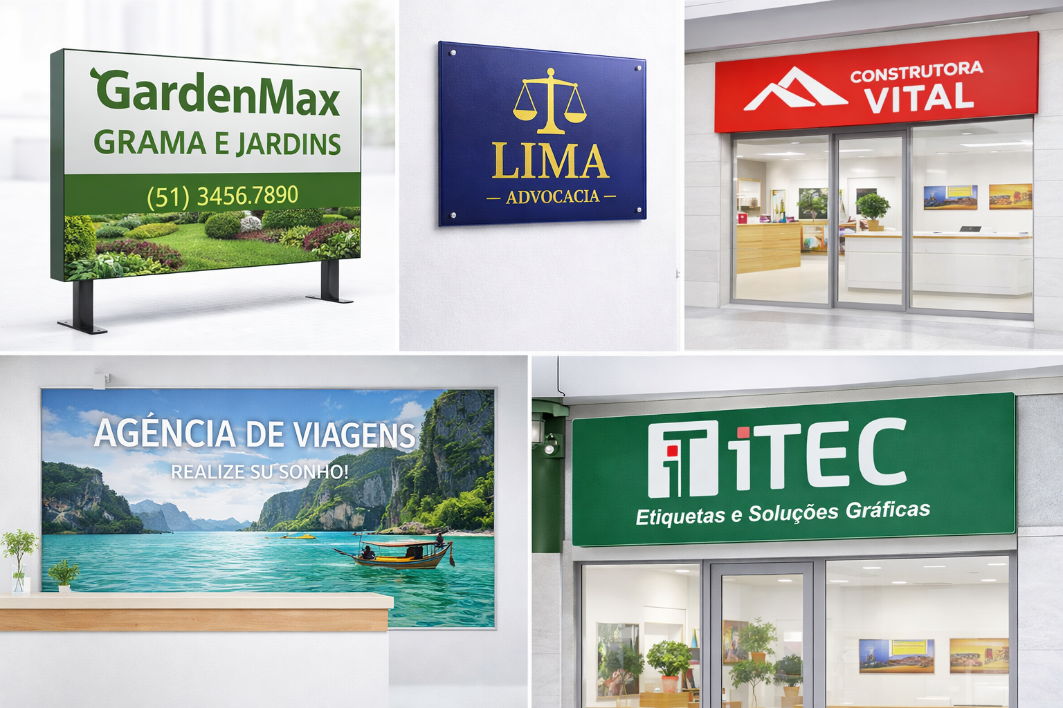 PLACAS E EXPOSITORES